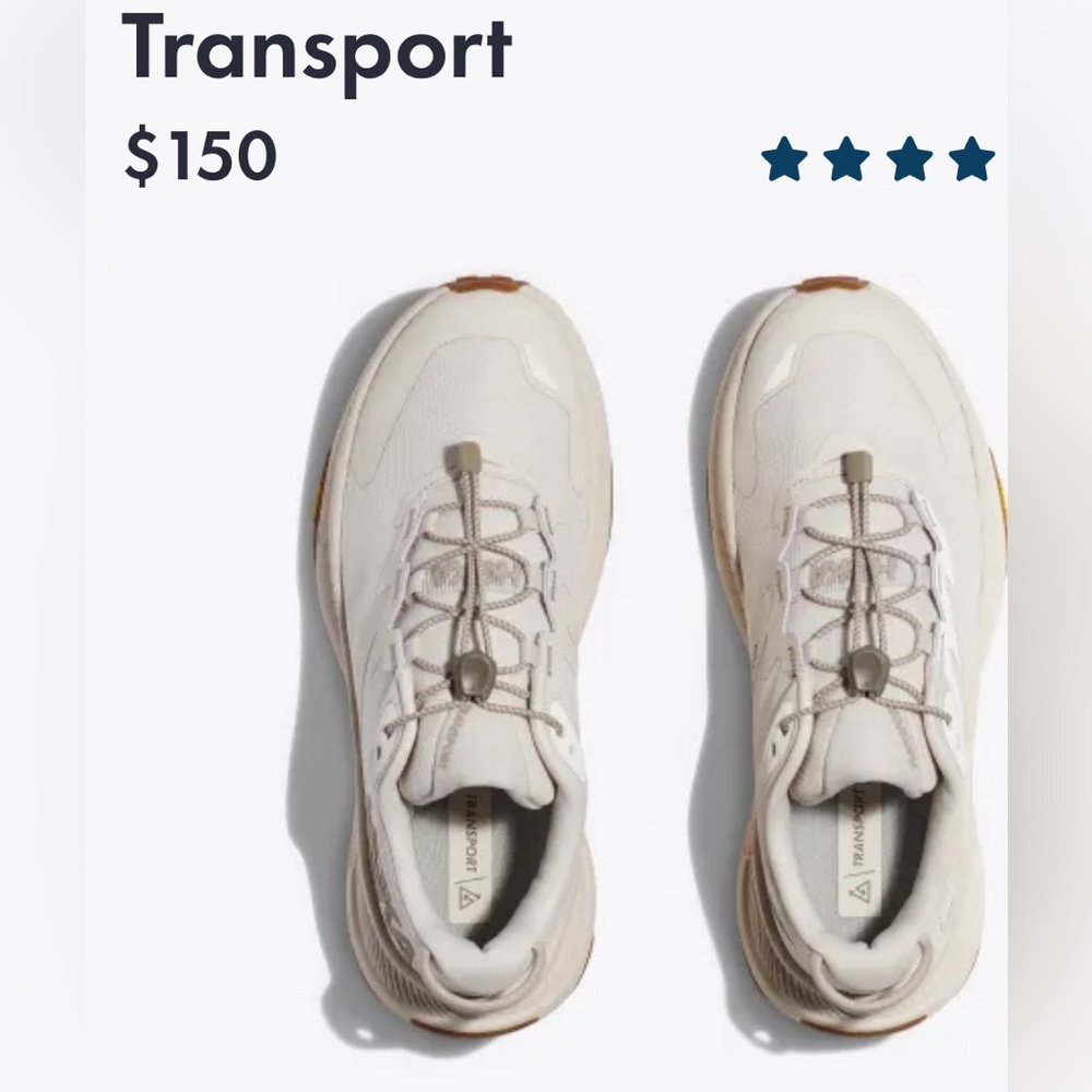 Hoka Womens “Transport” Eggnog color size 11b